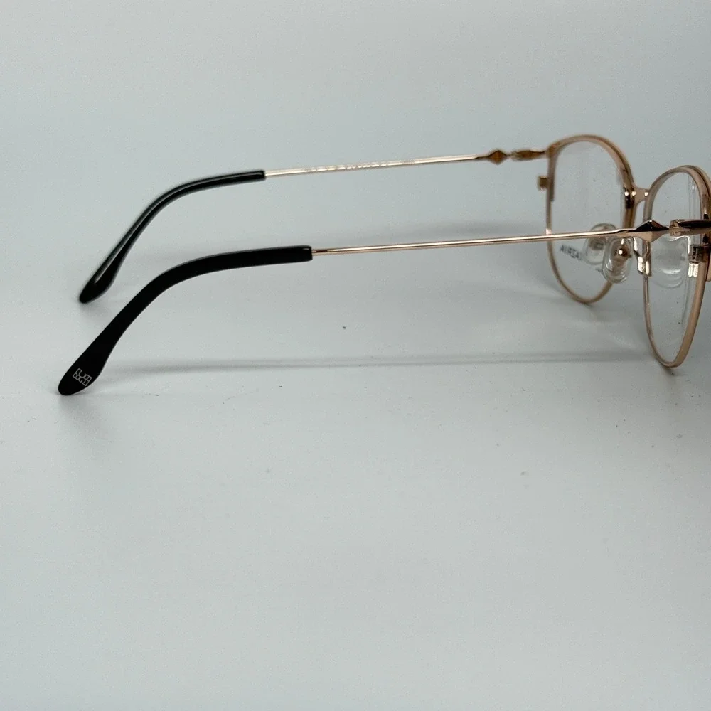 BCBGMAXAZRIA Womens Eyeglasses Frame Rose Gold Cat‎ Eye  Made in Italy 21375